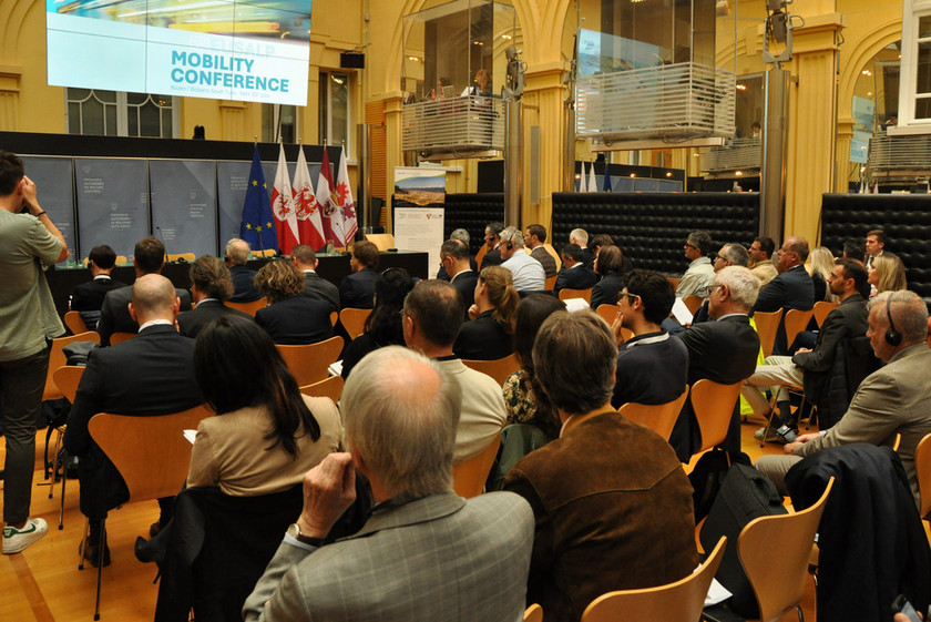 Image of the conference room where the Mobility Conference was held.